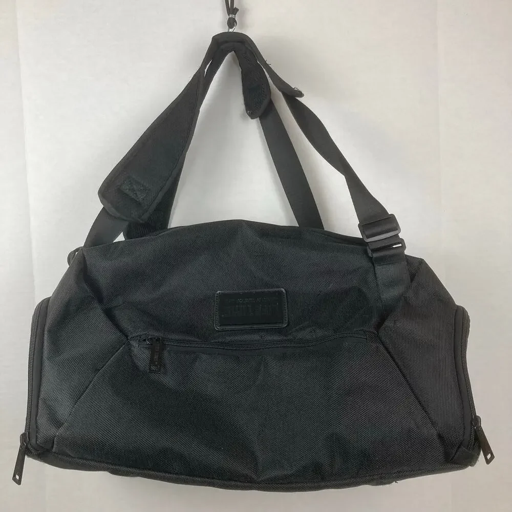 Lifetime Fitness Healthy Way Gym Duffle Bag Black Nylon Workout Training 18''